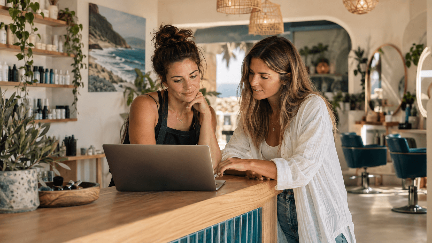 Conversación inicial para conocer un negocio local de belleza